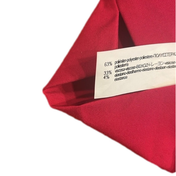 Zara Sz 2 Fuchsia pink flat  front ankle pants with pockets - Picture 8 of 10